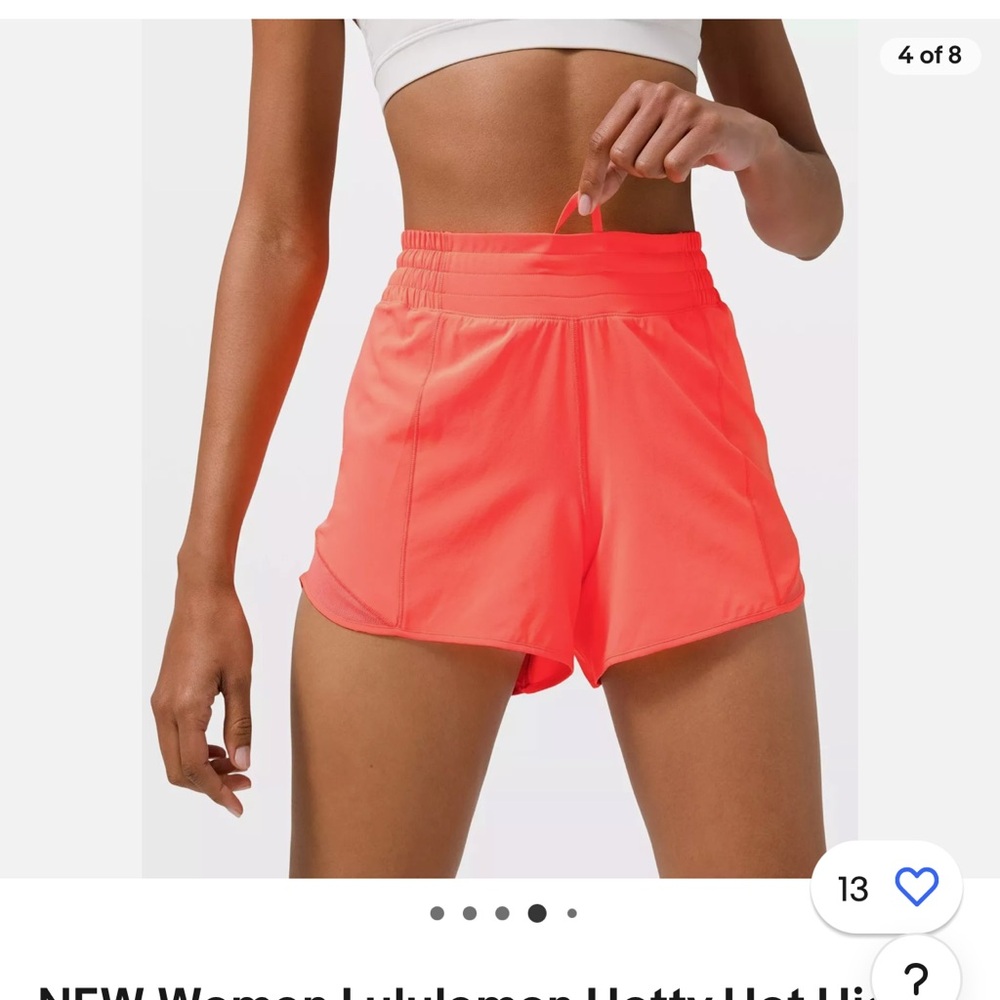 lululemon athletica Hot Coral Athletic Shorts
